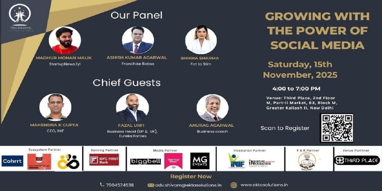 Growing with the Power of Social Media | Delhi | 15 November
